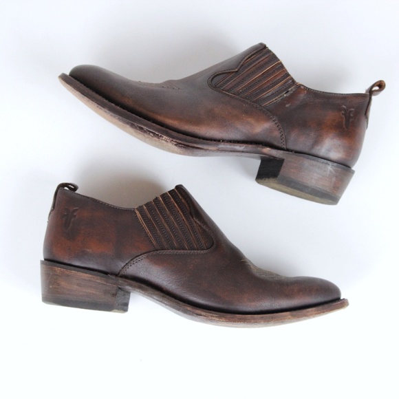 Frye Shoes - FRYE Billy Shootie Brown Leather Western 9D / 9B